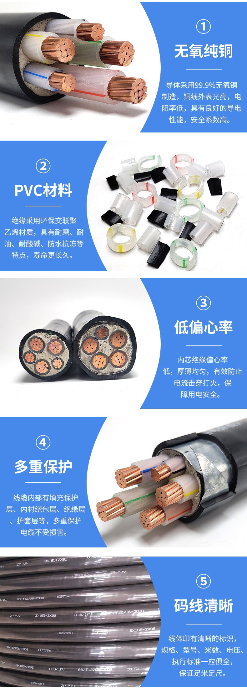 五芯銅芯電纜線的型號和價(jià)格